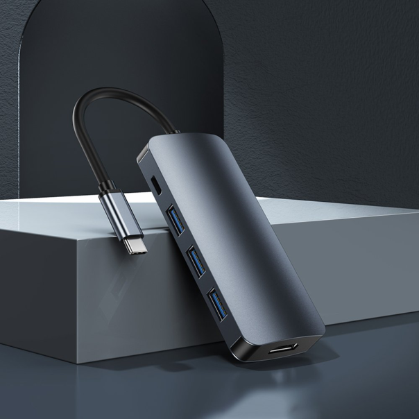 Adapter Type C na HDMI 3xUSB 3.0 type C 5u1 - 201815