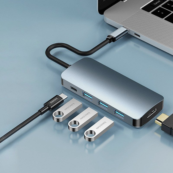 Adapter Type C na HDMI 3xUSB 3.0 type C 5u1 - 201815