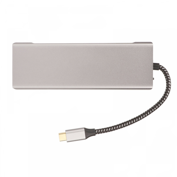 Adapter Type C na HDMI, Type C, PD, USB 3.0, USB 2.0, SD card, TF i M.2 NVMe 8 u 1 20cm kabl - 213525