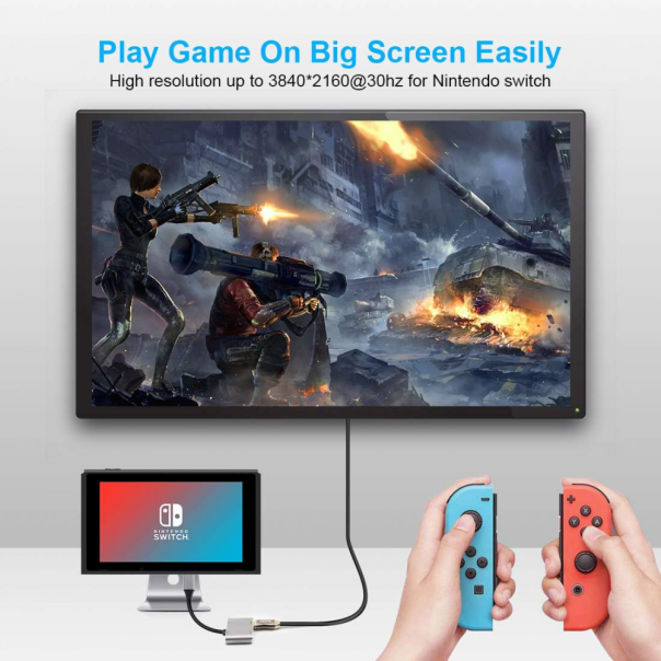 Adapter Type C na HDMI VGA PD USB3.0 4 u 1 sivi - 208955