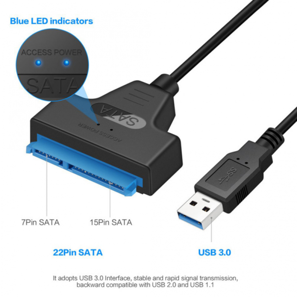 Adapter USB 3.0 na SATA JWD-57 - 88950
