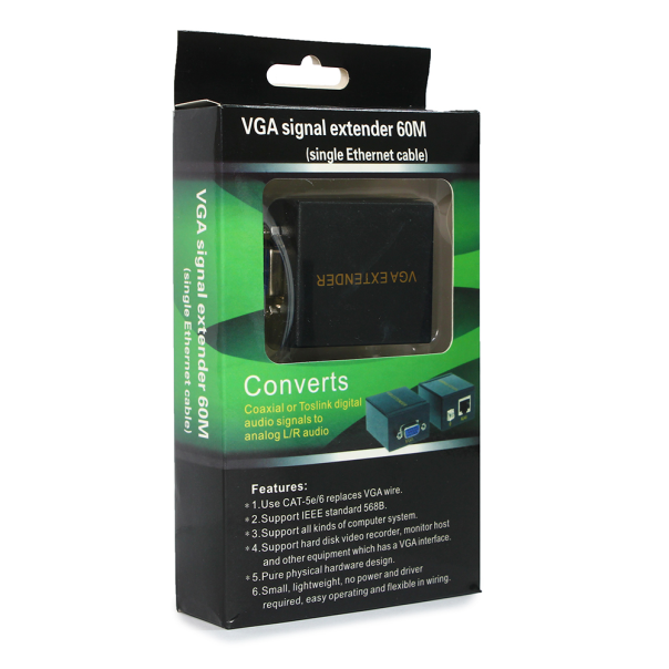 Adapter VGA na RJ45 Signal extender JWD-SP05 60m - 99386-1