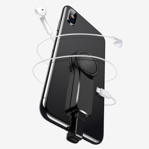 Adapter Wiwu za slusalice i punjenje iPhone lighting crni - 69443