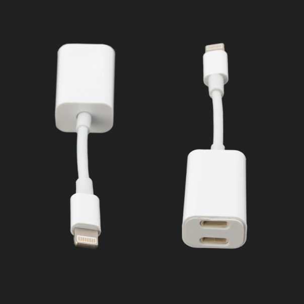 Adapter za slusalice i punjenje IP-8 iPhone lightning beli - 83641-1