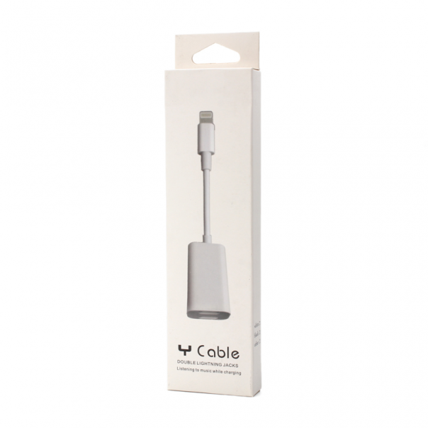 Adapter za slusalice i punjenje IP-8 iPhone lightning beli - 83641-1