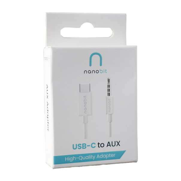 Adapter za slušalice Nanobit NB308 Type-C na AUX 1m - 613213