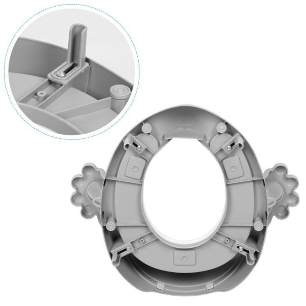 ECO TOYS Adapter za wc šolju sa rukohvatima, siva - PP104 GREY