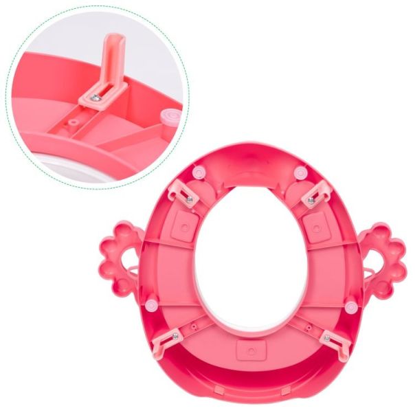ECO TOYS Adapter za wc šolju sa rukohvatima, roze - PP104 PINK