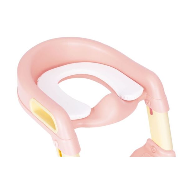 ECO TOYS Adapter za WC šolju za decu sa stepenikom, roze - HA-P23S PINK