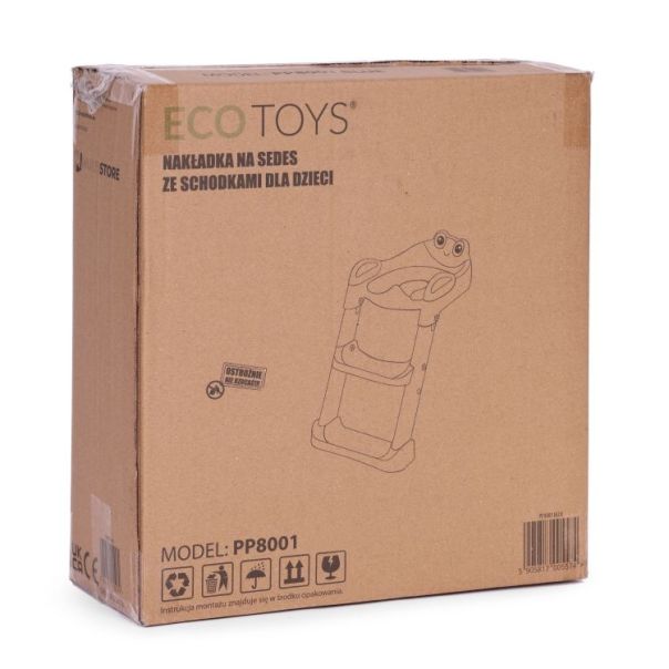 ECO TOYS Adapter za WC šolju za decu sa stepenikom, roze - PP8001 PINK