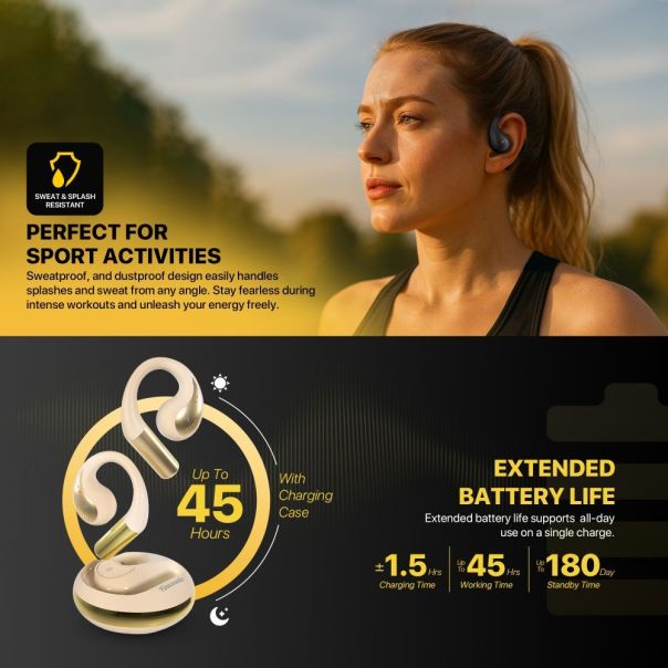 Fantech Bluetooth slusalice FT21 Groove OWS crne - EP3233404