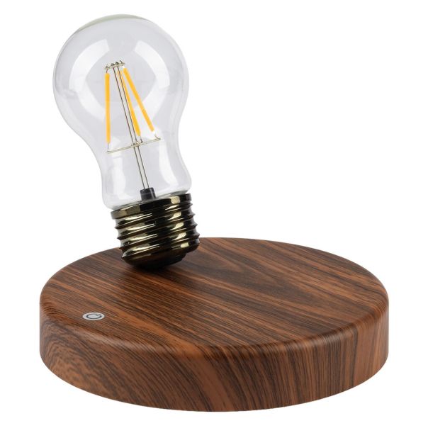 Get and Give Levitirajuća lampa Tesla, Magnetna sijalica, Rotacija 360°, Baza sa efektom drveta - EP3246766