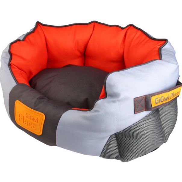 GIGWI Krevet za pse S, svetlo siva/narandžasta - G8324