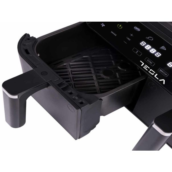 TESLA Air Fryer AF900BSD 2400W/ 4.5L+4.5L/ digital panel/ crna-inox - AF900BSD