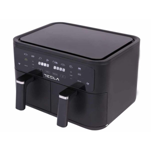 TESLA Air Fryer AF900BSD 2400W/ 4.5L+4.5L/ digital panel/ crna-inox - AF900BSD