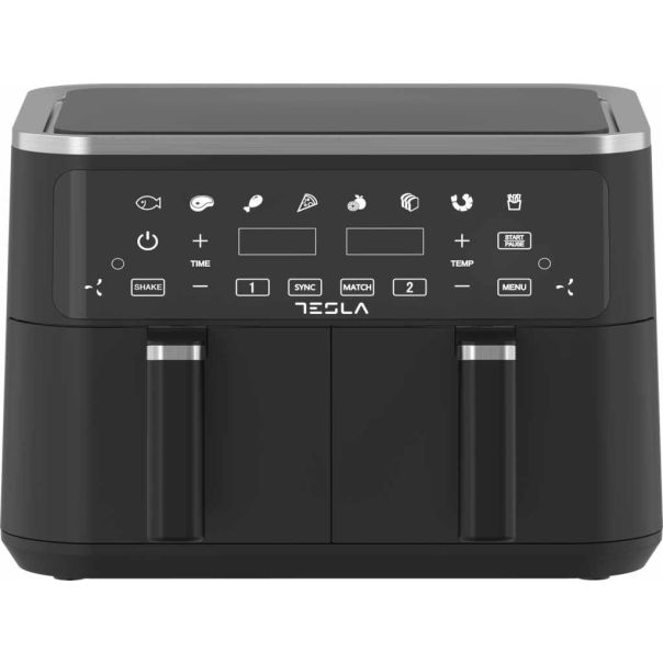 TESLA Air Fryer AF900BSD 2400W/ 4.5L+4.5L/ digital panel/ crna-inox - AF900BSD