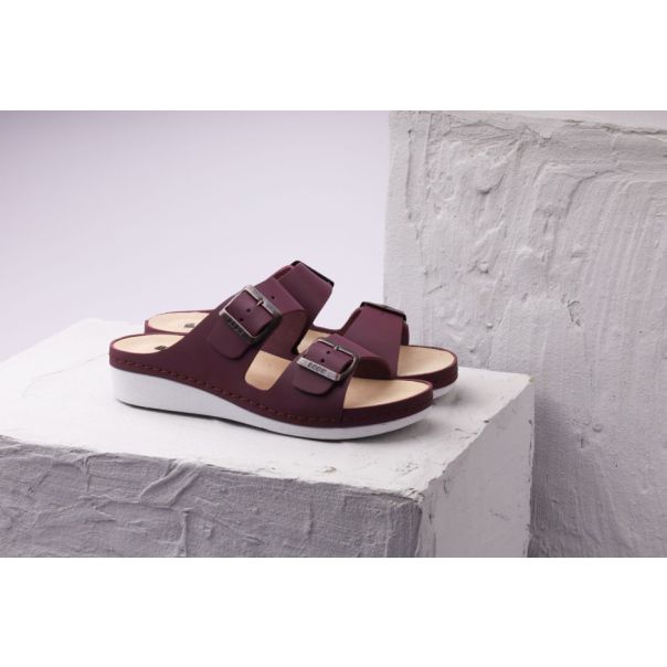 LEON Ženska papuča Africa-bordo - 5012-BO