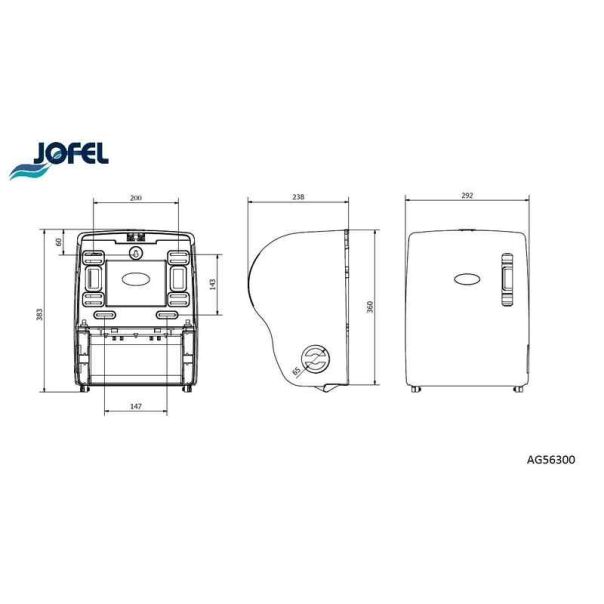 JOFEL Dispenzerv za ubrus Autocut,siva - AG56300
