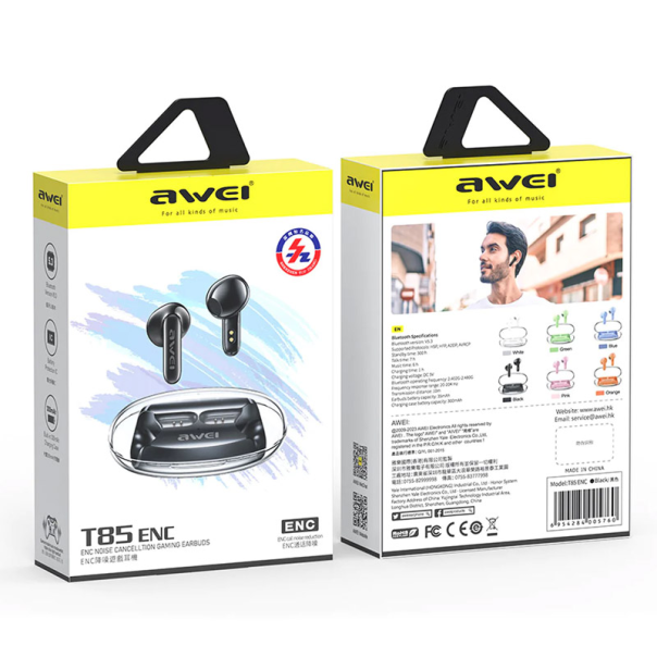 Bluetooth slušalice AirPhones Awei T85 ENC bele - 607760