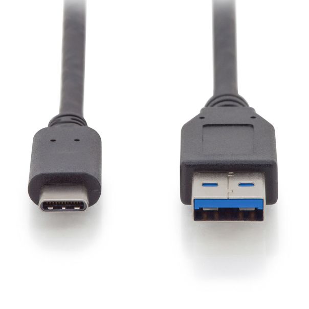 DIGITUS Kabl USB-C na USB-A, AK-300146-010-S, 1m, crna - AK-300146-010-S