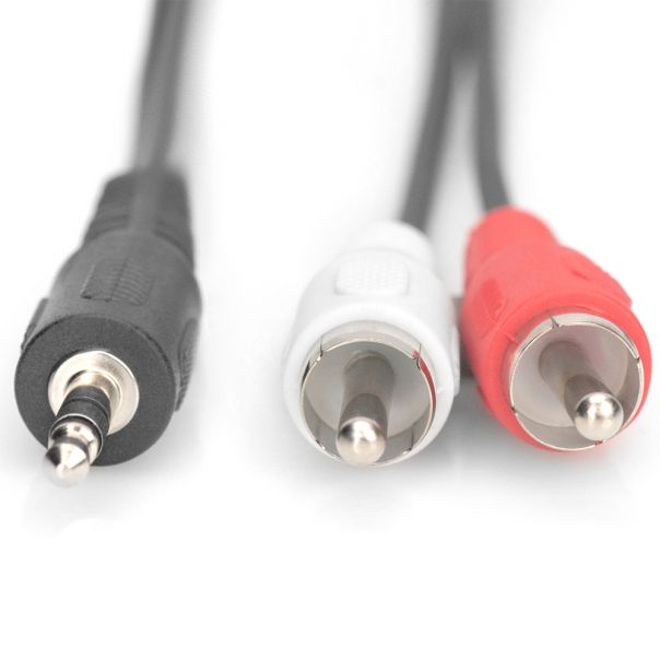 DIGITUS Audio kabl 2xcinc na 3.5mm 2.5m, crna - AK-510300-025-S