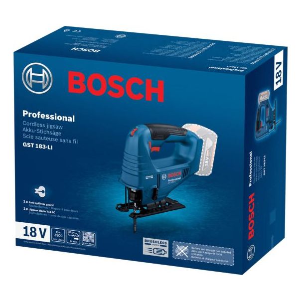 BOSCH Aku ubodna testera GST 183-Li B - bez baterije i punjača 06015B7020 - 06015B7020