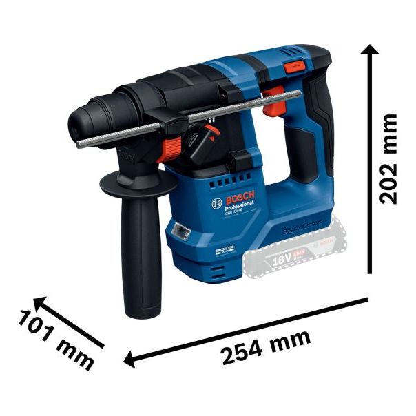 BOSCH Aku elektro-pneumatski čekić/bušilica GBH 18V-18, 2x4,0Ah + punjač 0611927002 - 0611927002