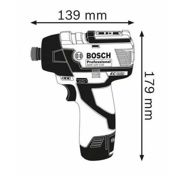 BOSCH Akumulatorski udarni odvrtač GDR 12V-110 Solo , bez baterija i punjača - 06019E0002