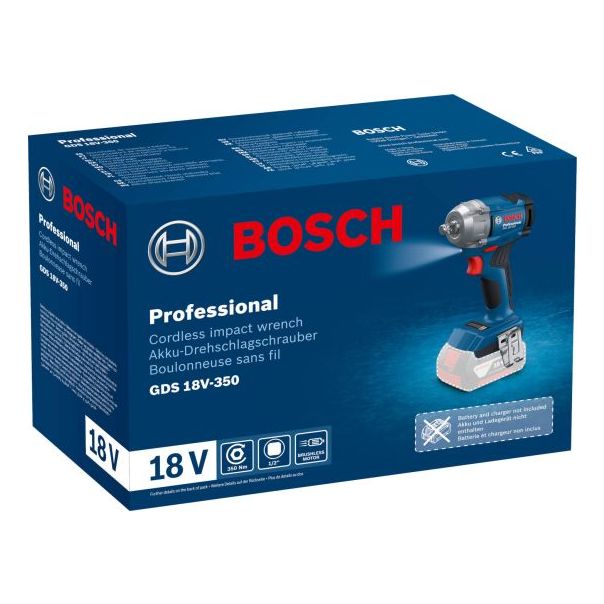 BOSCH Aku udarni odvrtač GDS 18V-350 - bez baterije i punjača 06019M5020 - 06019M5020