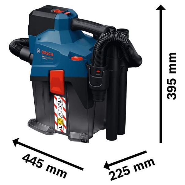BOSCH Aku usisivač GAS 18V-6LS + set pribora; bez baterije i punjača 06019K2100 - 06019K2100