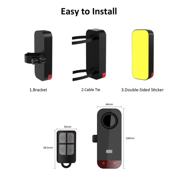 Alarm za bicikl ZD51 sa daljinskim upravljačem - 618566