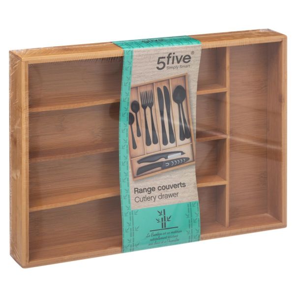 FIVE Organizator za pribor 34x25x4,3cm, bambus natural - 115242-1