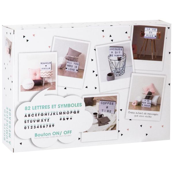 ATMOSPHERA Kutija za poruke 30x5,5x22cm, crna/bela - 146005-1