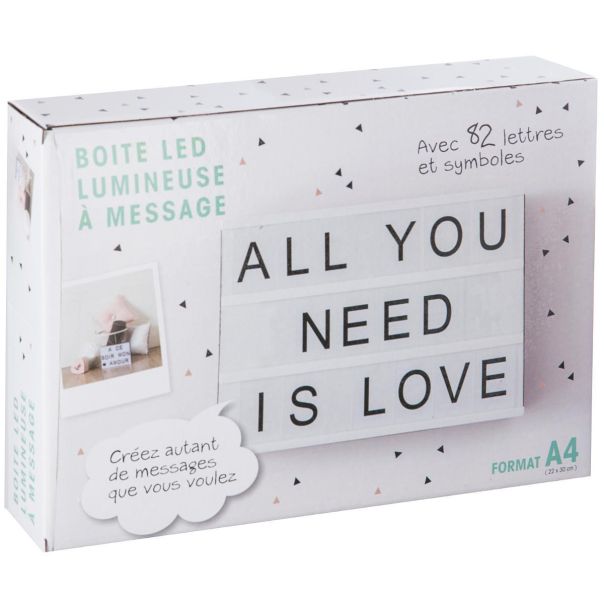 ATMOSPHERA Kutija za poruke 30x5,5x22cm, crna/bela - 146005-1