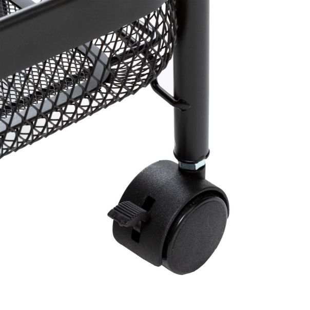 FIVE Polica sa točkićima Mayaj 46,5x26,5x79cm metal, crna - 169233-1