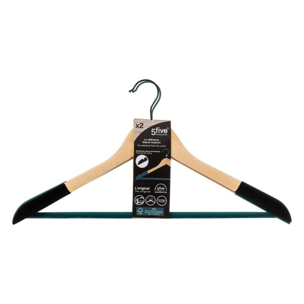 FIVE Set vešalica 2/1 44,5x1,2x23cm, drvo - 193473