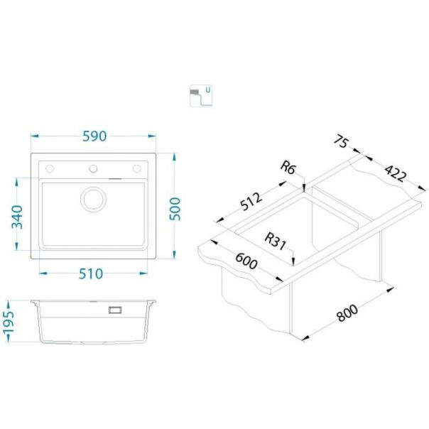 ALVEUS Sudopera Atrox 30 G11 bela - 1131991
