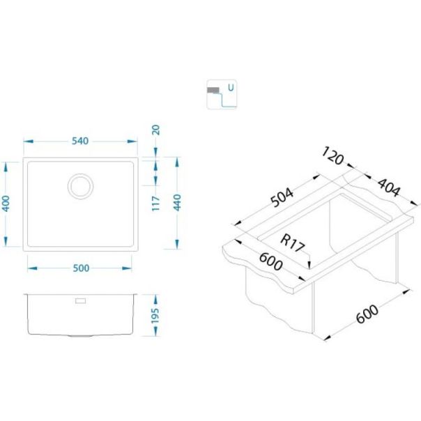 ALVEUS Sudopera Kombino 50 fi 90 polu sjaj - 1100237
