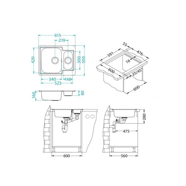 ALVEUS Sudopera Line 50 fi 90 mat - 1065676