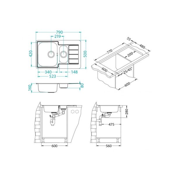 ALVEUS Sudopera Line 70 fi 90 mat - 1065684