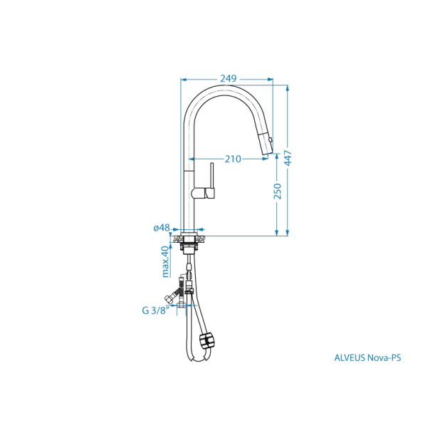 ALVEUS Slavina Nova PS crna mat - 1150899