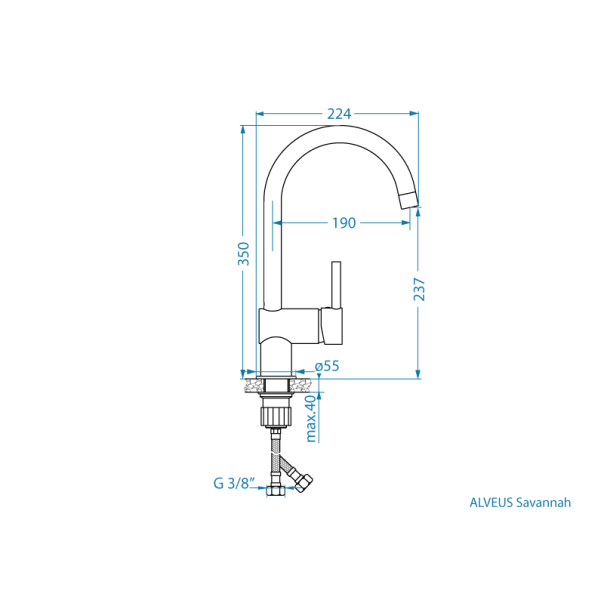 ALVEUS Slavina Savannah G91 crna - 1150922