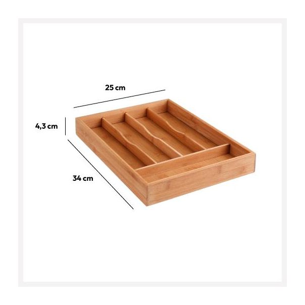 FIVE Organizator za pribor 34x25x4,3cm, bambus natural - 115242-1