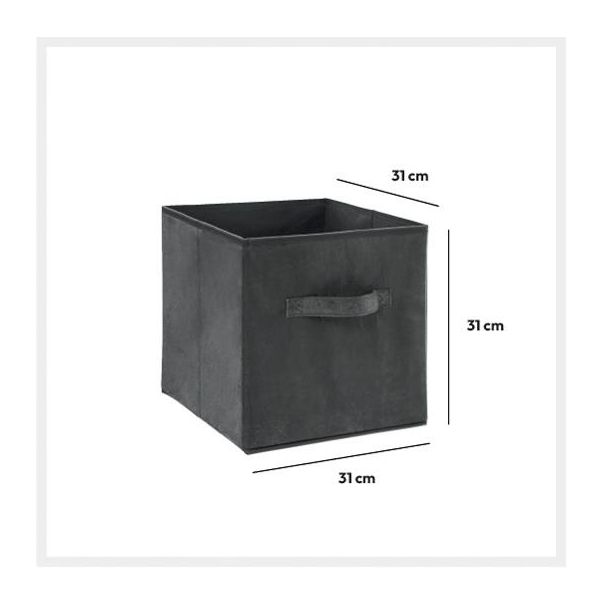 FIVE Kutija za odlaganje 31x31cm Velvet,siva - 160455A