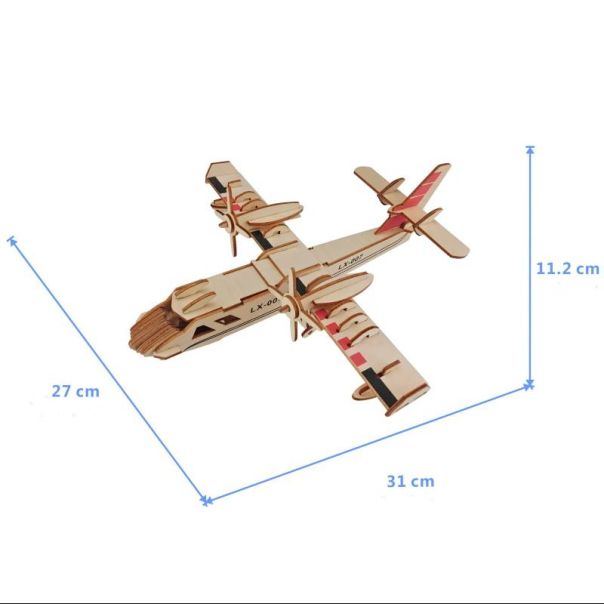 3D drvena slagalica Amfibijski Bombarder - 14