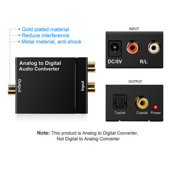 Analogni na digitalni audio konverter JWD-H10 - 77955