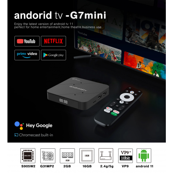 Android Smart TV box G7 mini 2/16GB - 208860