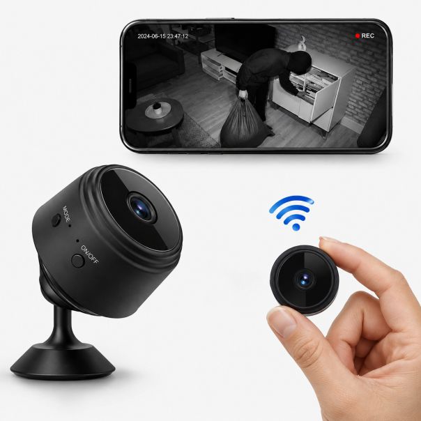 Mini WiFi kamera A9, HD bežična IP kamera sa noćnim snimanjem i detekcijom pokreta - EP3222402
