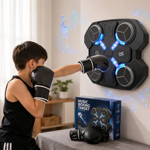 Igračka boks mašina sa bluetooth zvučnikom i rukavicama, 32×27,5 cm - EP3221779