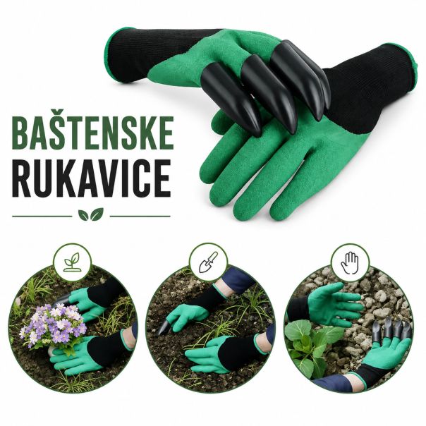 Baštenske rukavice sa kandžama za kopanje - EP3229052
